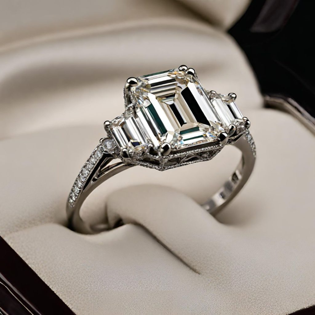 2 Carat Emerald Cut Diamond Ring