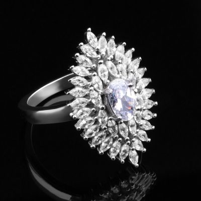 diamond cluster ring.